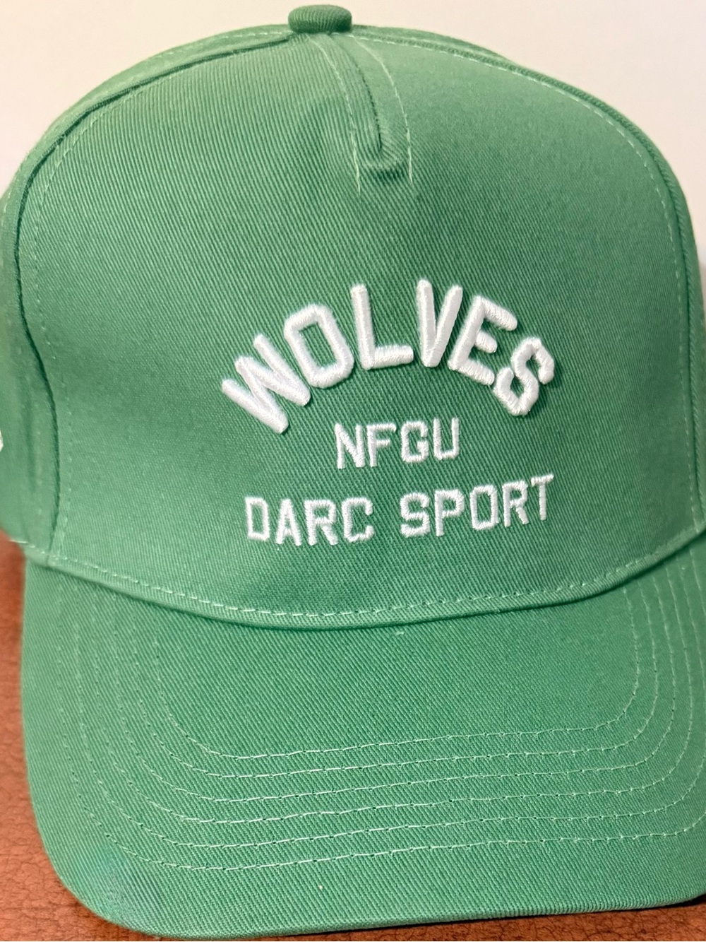 Darc Sport Green 'Wolves' Baseball Hat with White Embroidery